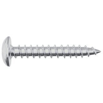 Houtschroeven 2 pcs Zilver M4 x 25 mm Staal 4