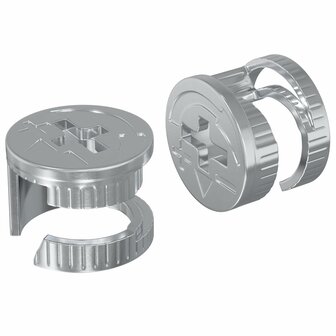 Cam Lock Moeren 2 pcs Zilver 15 x 11,5 mm Metaal 1