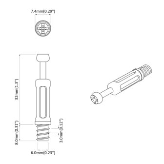 Cam Lock Bout 4000 pcs Zilver en Zwart Metaal 6