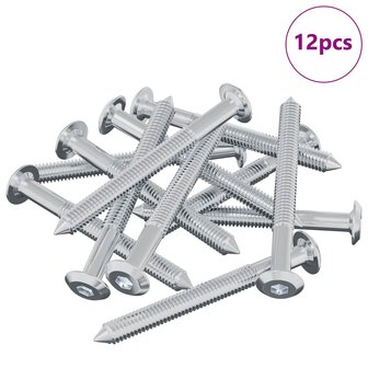 Bout 12 pcs Zilver M6 x 60 mm Staal 2