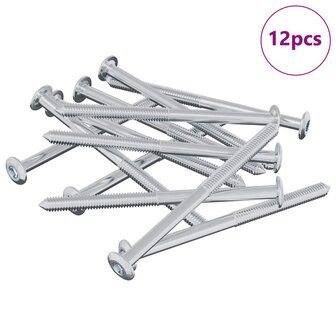 Bout 12 pcs Zilver M6 x 85 mm Staal 2
