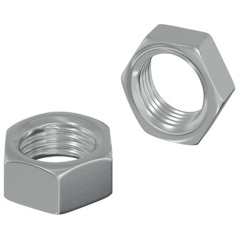 Zeshoekige Moer 2 pcs Zilver M6 Metaal 2