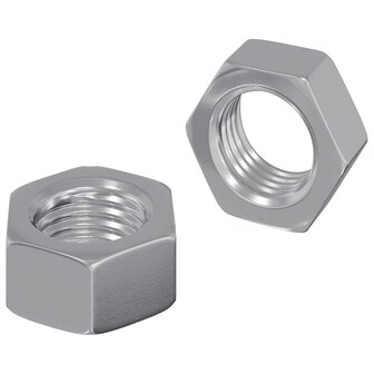 Zeshoekige Moer 2 pcs Zilver M6 Metaal 2