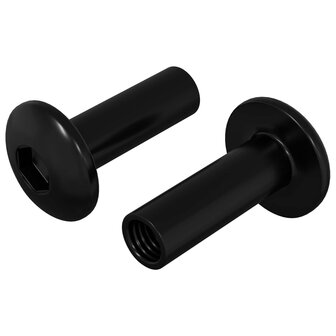 Moffenmoeren 2 pcs Zwart M4 x 14,5 mm Metaal 2