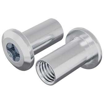 Slotmoer 2 pcs Nikkel M6 x 15 mm Staal 2