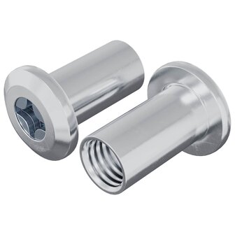 Slotmoer 2 pcs Nikkel M6 x 25 mm Staal 2
