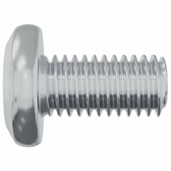 Slotschroef Effen 12 pcs Zilver M6 x 12 mm Staal 4