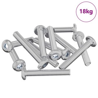 Slotschroef Effen 2514 pcs Zilver Staal 2