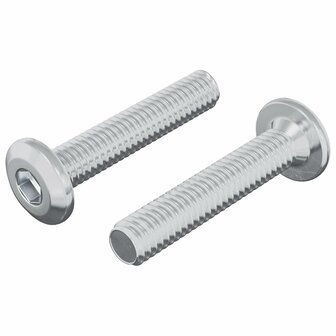 Vergrendelingsschroef 2 pcs Zilver M6 x 35 mm Staal 2