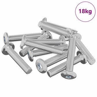 Vergrendelingsschroef 2647 pcs Zilver Staal 3
