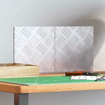 traptreden Vierkant 2 pcs Zilver 20 x 20 cm Aluminium 1