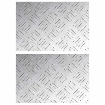 traptreden Rechthoekig 2 pcs Zilver 30 x 20 cm Aluminium 2
