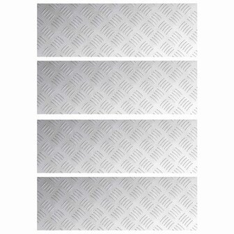 traptreden Rechthoekig 4 pcs Zilver 60 x 20 cm Aluminium 2