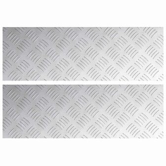 traptreden Rechthoekig 2 pcs Zilver 60 x 20 cm Aluminium 2