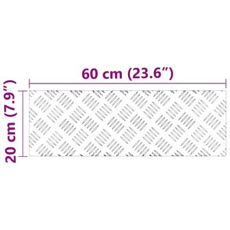 traptreden Rechthoekig 2 pcs Zilver 60 x 20 cm Aluminium 8