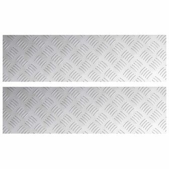 traptreden Rechthoekig 2 pcs Zilver 70 x 20 cm Aluminium 2