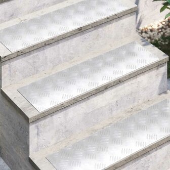 traptreden Rechthoekig 2 pcs Zilver 70 x 20 cm Aluminium 3
