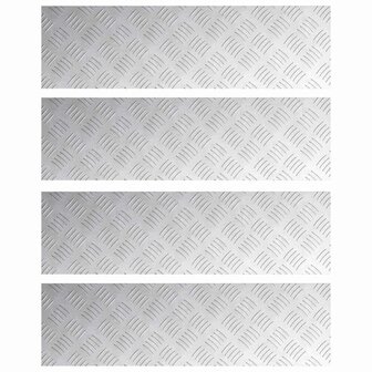 traptreden Rechthoekig 4 pcs Zilver 70 x 20 cm Aluminium 2