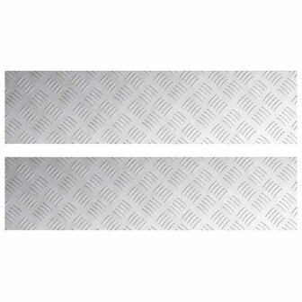 traptreden Rechthoekig 2 pcs Zilver 80 x 20 cm Aluminium 2