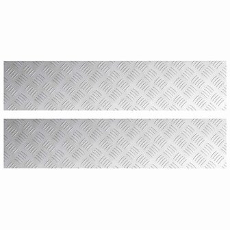 traptreden Rechthoekig 2 pcs Zilver 90 x 20 cm Aluminium 2