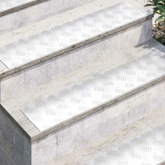 traptreden Rechthoekig 2 pcs Zilver 90 x 20 cm Aluminium 3