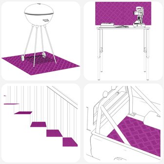 traptreden Rechthoekig 4 pcs Zilver 50 x 25 cm Aluminium 5