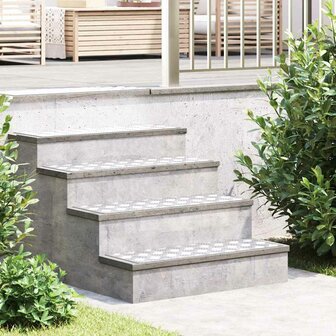 traptreden Rechthoekig 2 pcs Zilver 75 x 25 cm Aluminium 1