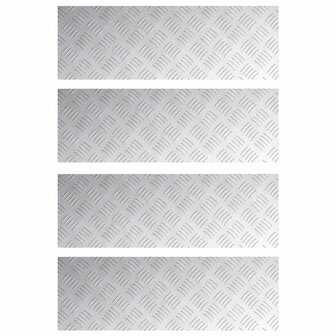 traptreden Rechthoekig 4 pcs Zilver 75 x 25 cm Aluminium 2