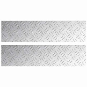 traptreden Rechthoekig 2 pcs Zilver 100 x 25 cm Aluminium 2