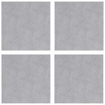 traptreden Vierkant 4 pcs Zilver 30 x 30 cm Aluminium 2
