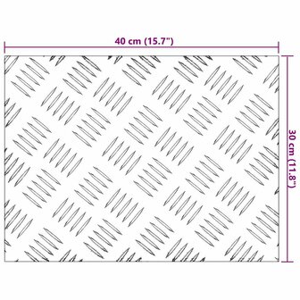traptreden Rechthoekig 4 pcs Zilver 40 x 30 cm Aluminium 8