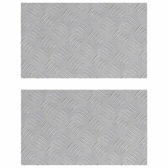 traptreden Rechthoekig 2 pcs Zilver 50 x 30 cm Aluminium 2