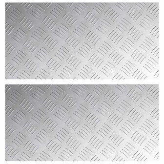 traptreden Rechthoekig 2 pcs Zilver 60 x 30 cm Aluminium 2