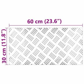 traptreden Rechthoekig 2 pcs Zilver 60 x 30 cm Aluminium 8