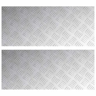 traptreden Rechthoekig 2 pcs Zilver 70 x 30 cm Aluminium 2