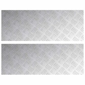 traptreden Rechthoekig 2 pcs Zilver 80 x 30 cm Aluminium 2