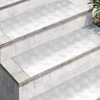 traptreden Rechthoekig 2 pcs Zilver 80 x 30 cm Aluminium 3