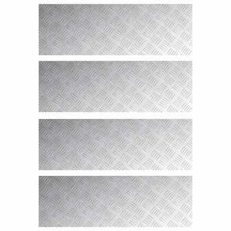 traptreden Rechthoekig 4 pcs Zilver 90 x 30 cm Aluminium 2