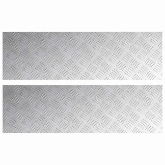 traptreden Rechthoekig 2 pcs Zilver 100 x 30 cm Aluminium 2