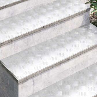 traptreden Rechthoekig 2 pcs Zilver 100 x 30 cm Aluminium 3