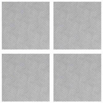 traptreden Vierkant 4 pcs Zilver 40 x 40 cm Aluminium 2