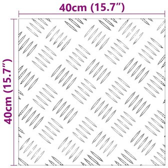 traptreden Vierkant 4 pcs Zilver 40 x 40 cm Aluminium 8