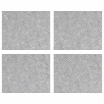 traptreden Rechthoekig 4 pcs Zilver 50 x 40 cm Aluminium 2
