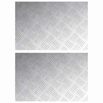 traptreden Rechthoekig 2 pcs Zilver 60 x 40 cm Aluminium 2
