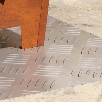 traptreden Rechthoekig 2 pcs Zilver 60 x 40 cm Aluminium 3
