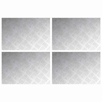 traptreden Rechthoekig 4 pcs Zilver 60 x 40 cm Aluminium 2
