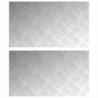 traptreden Rechthoekig 2 pcs Zilver 70 x 40 cm Aluminium 2