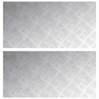 traptreden Rechthoekig 2 pcs Zilver 80 x 40 cm Aluminium 2