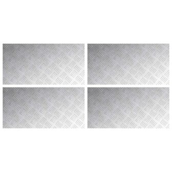 traptreden Rechthoekig 4 pcs Zilver 80 x 40 cm Aluminium 2