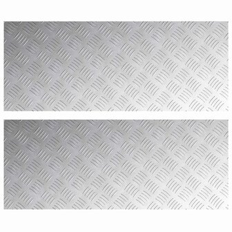 traptreden Rechthoekig 2 pcs Zilver 100 x 40 cm Aluminium 2